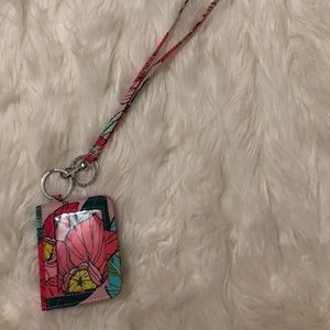 Vera Bradley double ID+lanyard